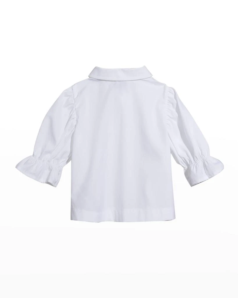 商品Burberry|Girl's Cecilia Logo Placket Blouse, Size 6-18M,价格¥1251,第2张图片详细描述