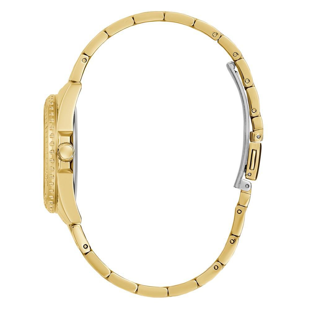 商品GUESS|Women's Quartz Gold-Tone Stainless Steel Bracelet Watch 33mm,价格¥1010,第4张图片详细描述