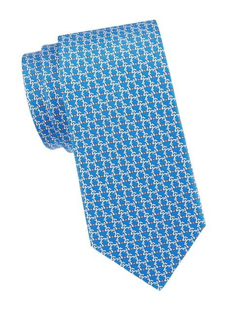 商品Salvatore Ferragamo|Gancini Woven Silk Tie,价格¥379,第1张图片