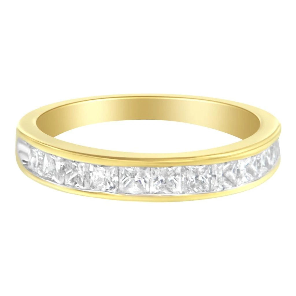 商品Haus of Brilliance|Women's 18K White Gold Princess Cut Diamond Band Ring,价格¥18757,第1张图片