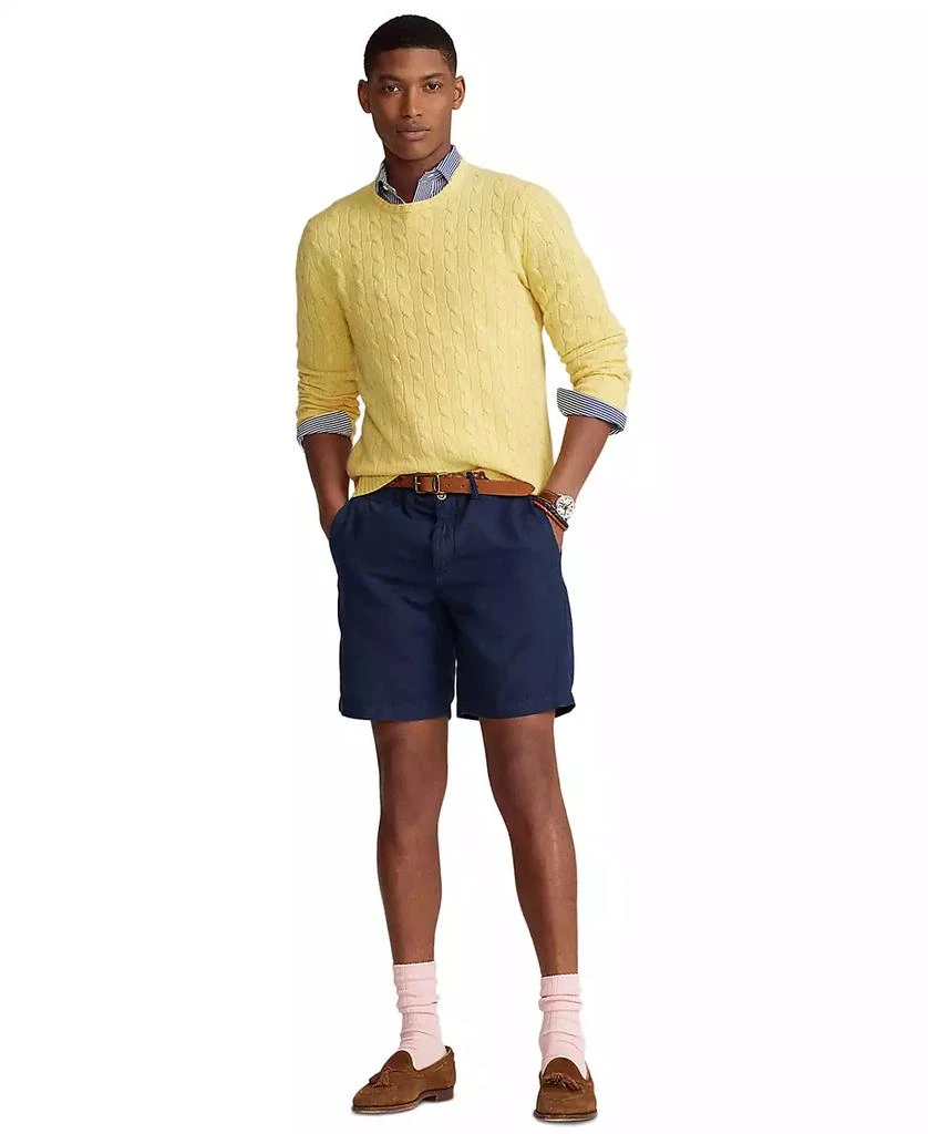 商品Ralph Lauren|Men's 8.5" Straight-Fit Linen Cotton Chino Shorts,价格¥518,第3张图片详细描述