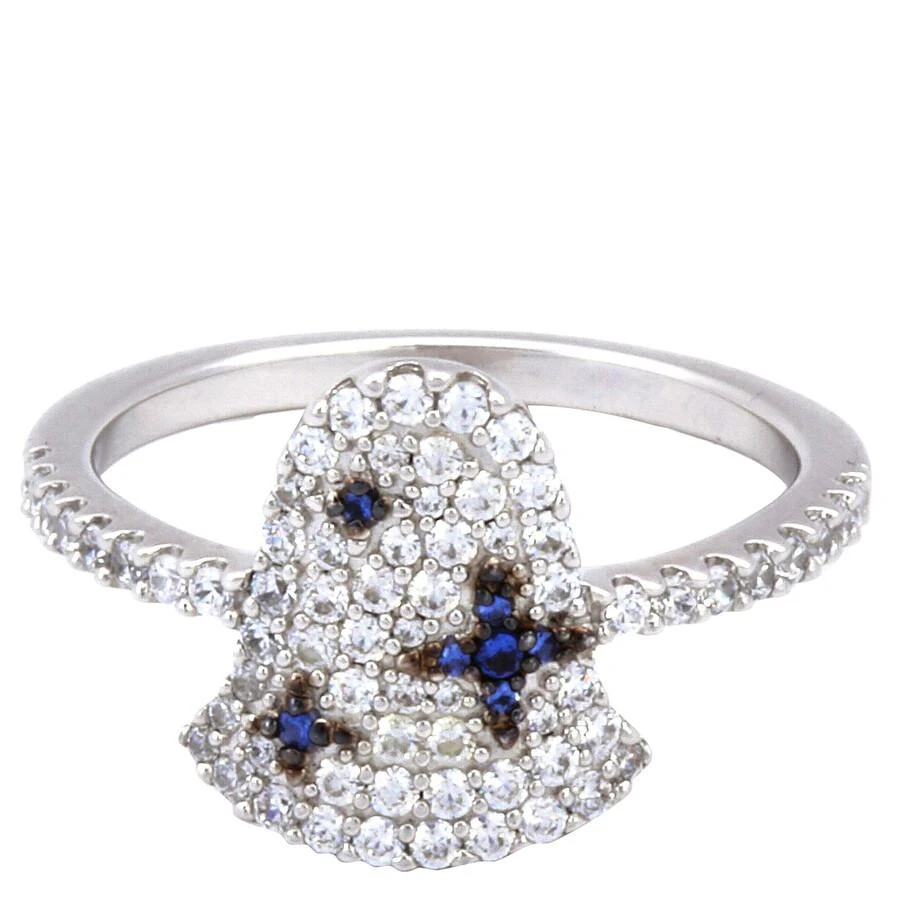 商品apm Monaco|APM Monaco Ladies Sterling Silver With White / Blue Crystal Ring, Size 54,价格¥470,第1张图片