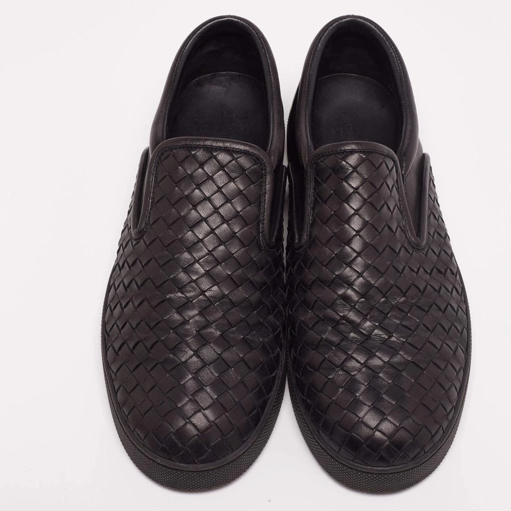 商品[二手商品] Bottega Veneta|Bottega Veneta Black Intrecciato Leather Dodger Slip-On Sneakers Size 44,价格¥2571,第3张图片详细描述