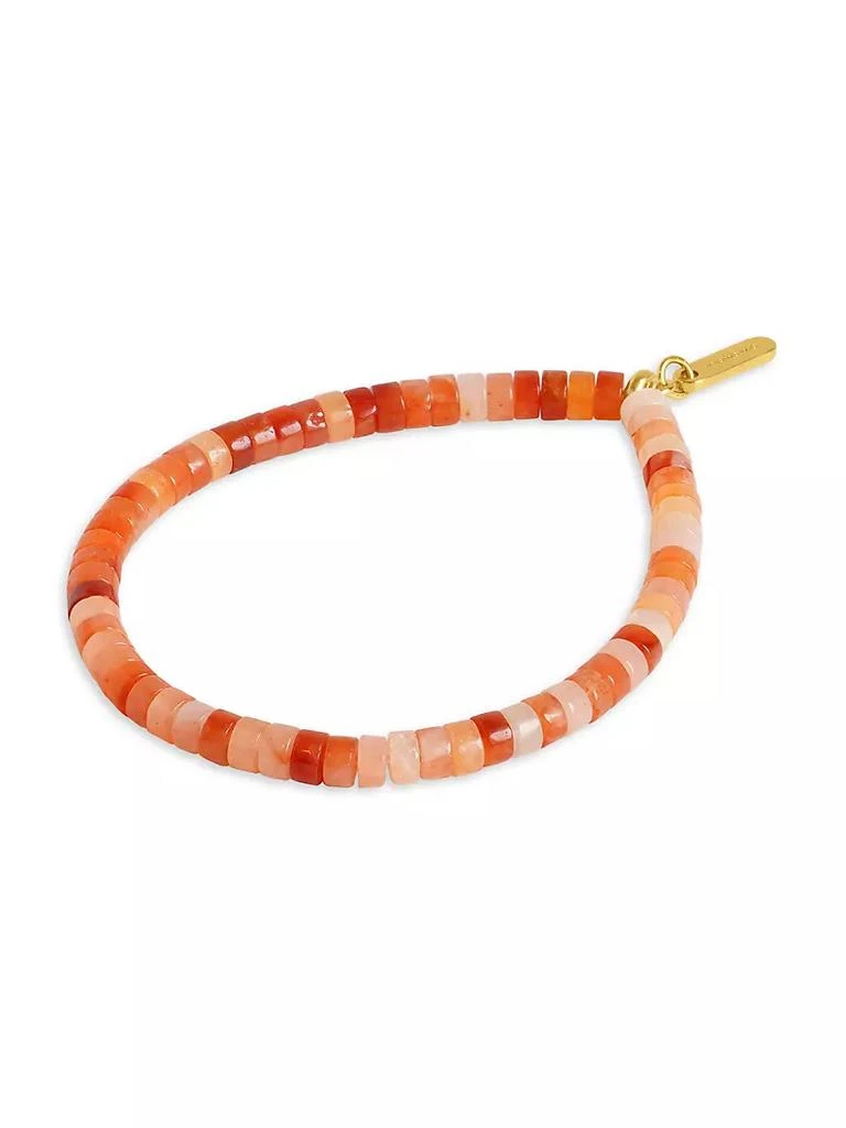 商品Dean Davidson|Sol 22K Gold-Plated & Carnelian Beaded Bracelet,价格¥523,第1张图片