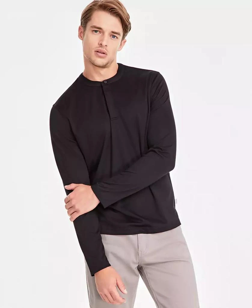 商品Alfani|Men's Alfatech Solid Henley, Created for Macy's,价格¥220,第1张图片