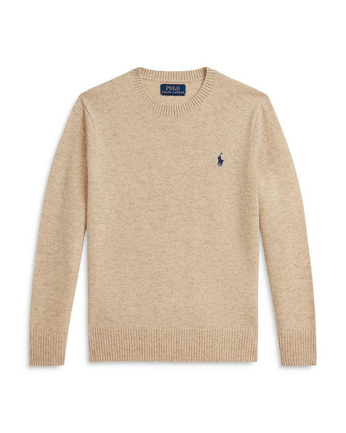 商品Ralph Lauren|Boys' Wool Crewneck Sweater - Big Kid, Little Kid,价格¥722,第1张图片