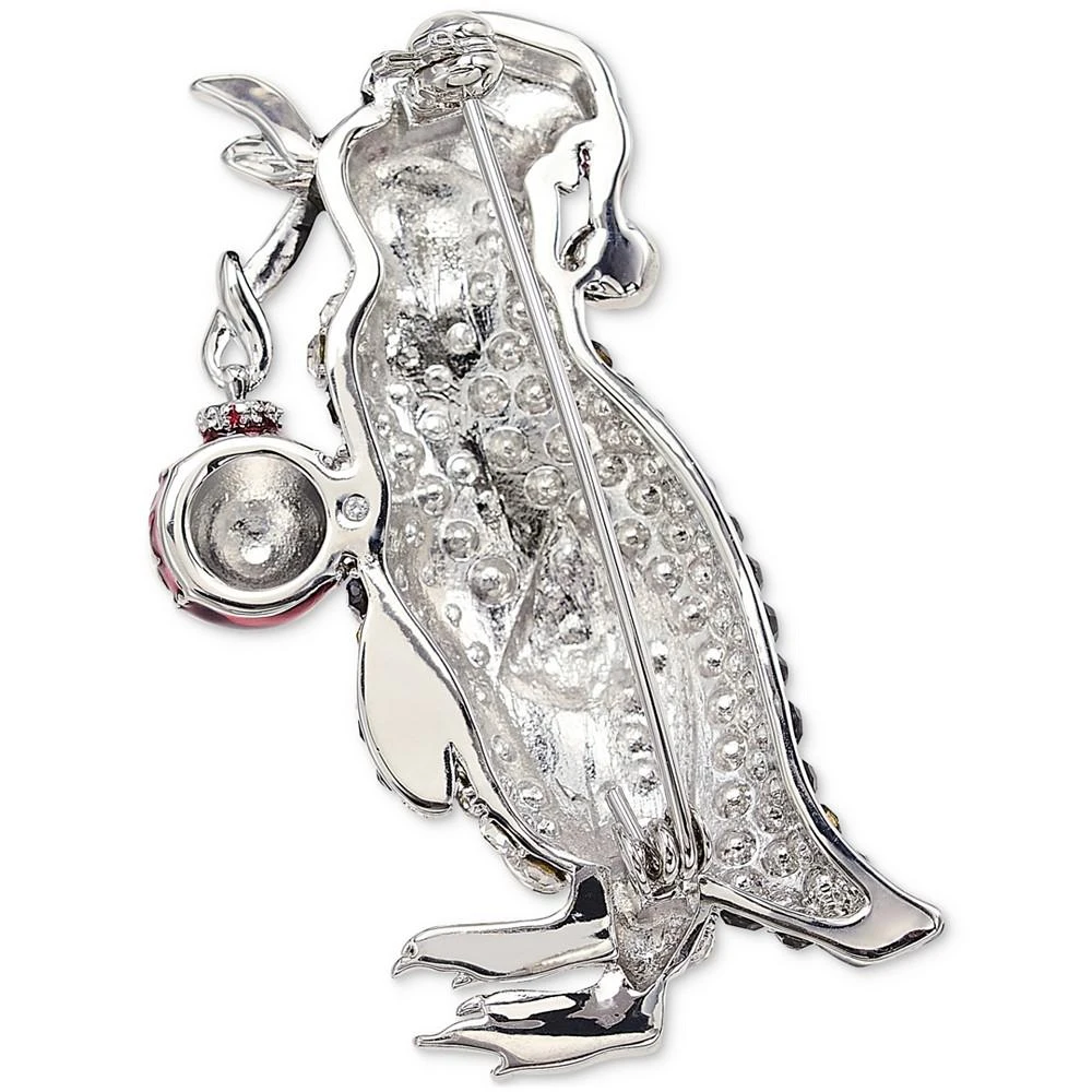 商品Holiday Lane|Silver-Tone Crystal & Imitation Pearl Penguin Pin, Created for Macy's,价格¥74,第2张图片详细描述