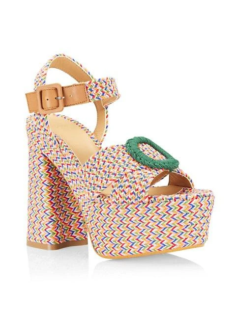商品CASTAÑER|Amaia Woven Platform Ankle-Strap Sandals,价格¥1359,第2张图片详细描述
