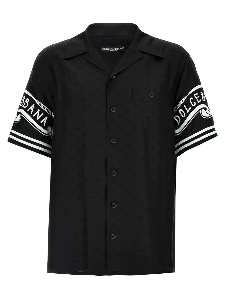 商品Dolce & Gabbana|Bandana Silk Shirt Shirt And Blouse White/Black,价格¥7476,第1张图片