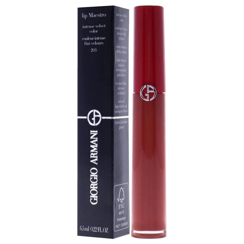 商品Giorgio Armani|Giorgio Armani Lip Maestro Intense Velvet Color - 205 Fiamma For Women 0.22 oz Lipstick,价格¥302,第1张图片详细描述