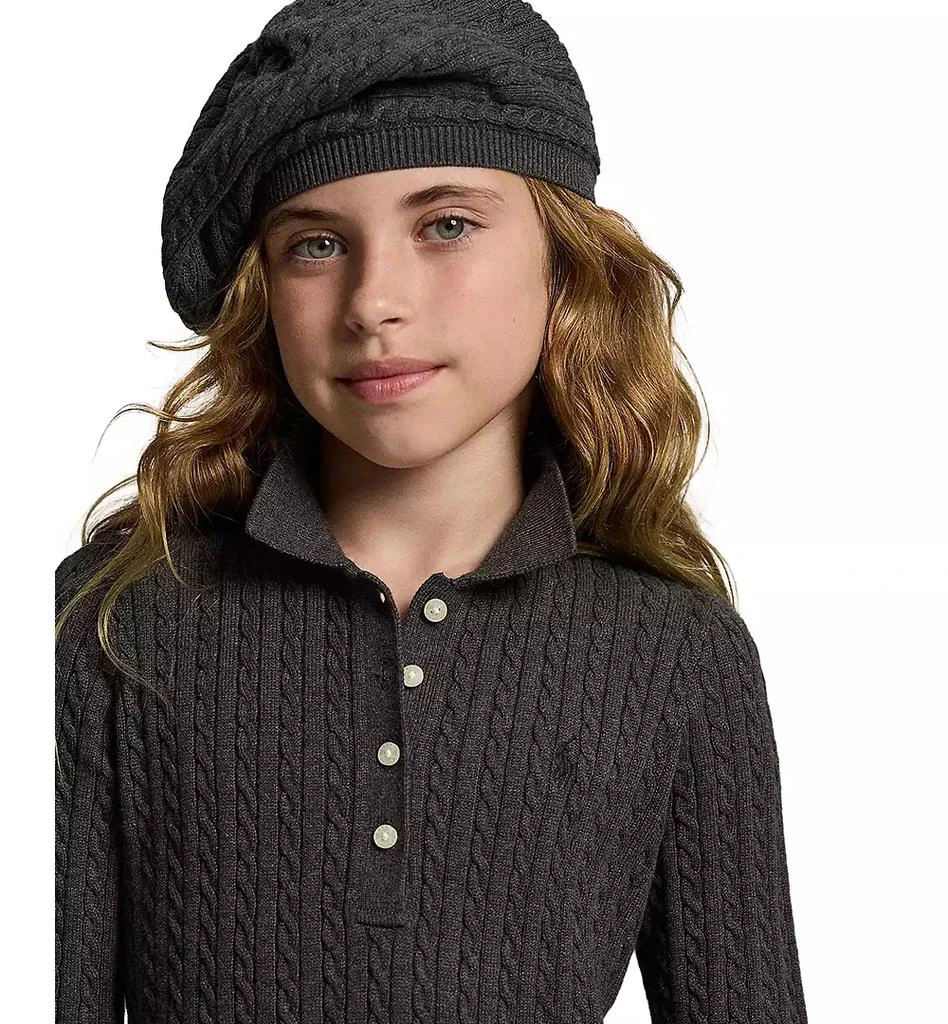 商品Ralph Lauren|Girls 7-16 Mini-Cable Long Sleeve Sweater Dress,价格¥506,第5张图片详细描述