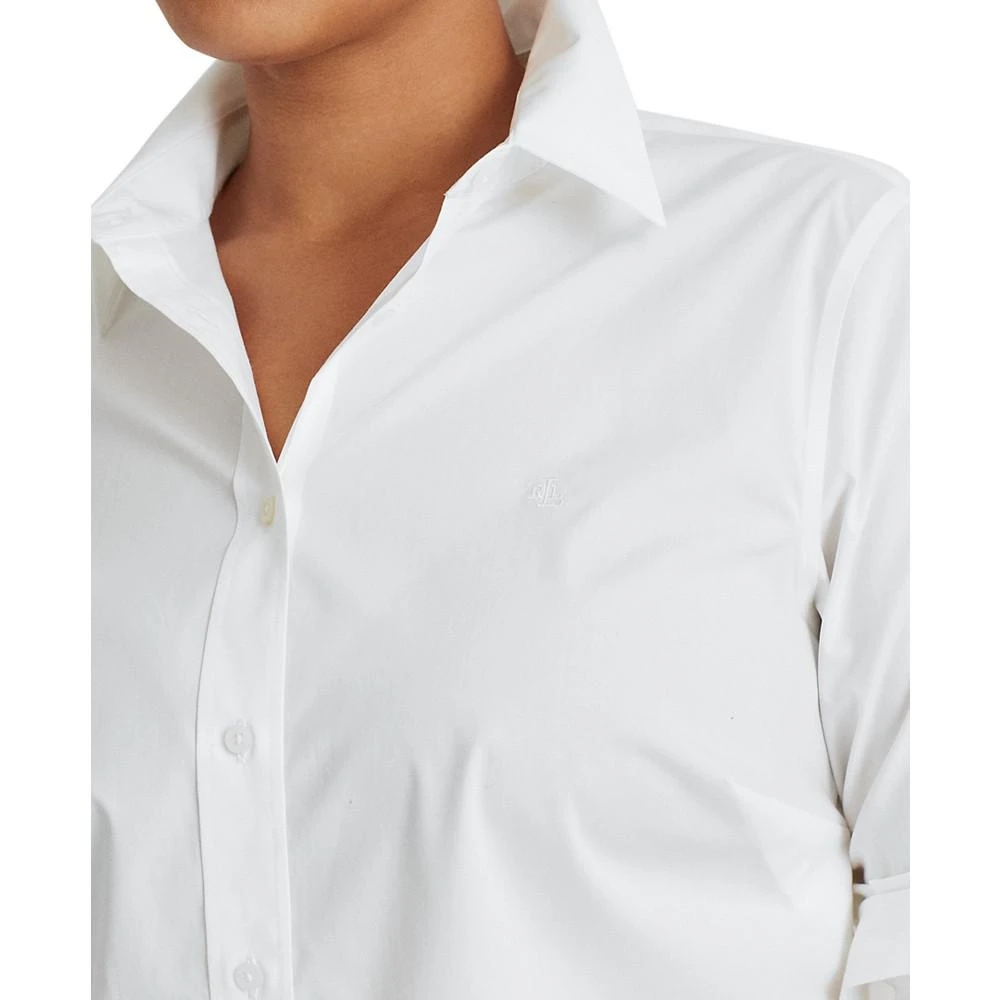 商品Ralph Lauren|Plus-Size Easy Care Cotton Shirt,价格¥670,第3张图片详细描述
