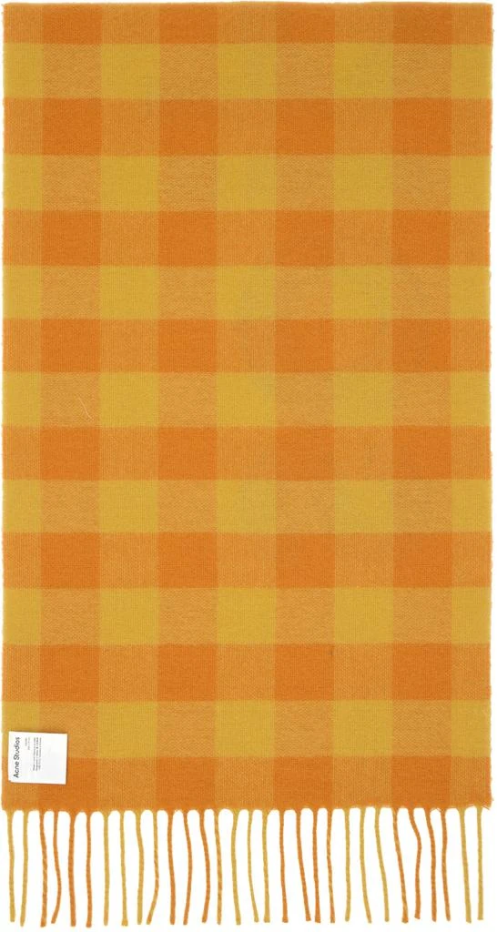 商品Acne Studios|Orange Check Scarf,价格¥3131,第2张图片详细描述