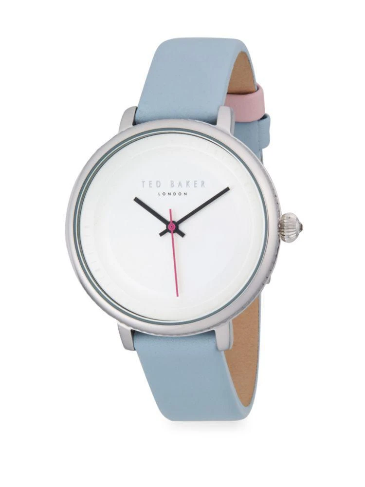 商品Ted Baker London|Stainless Steel and Leather-Strap Watch,价格¥544,第1张图片