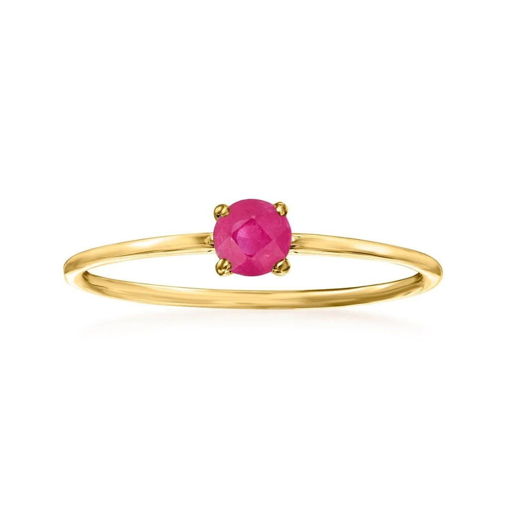 商品RS Pure|by Ross-Simons Ruby Ring in 14kt Yellow Gold,价格¥2061,第1张图片