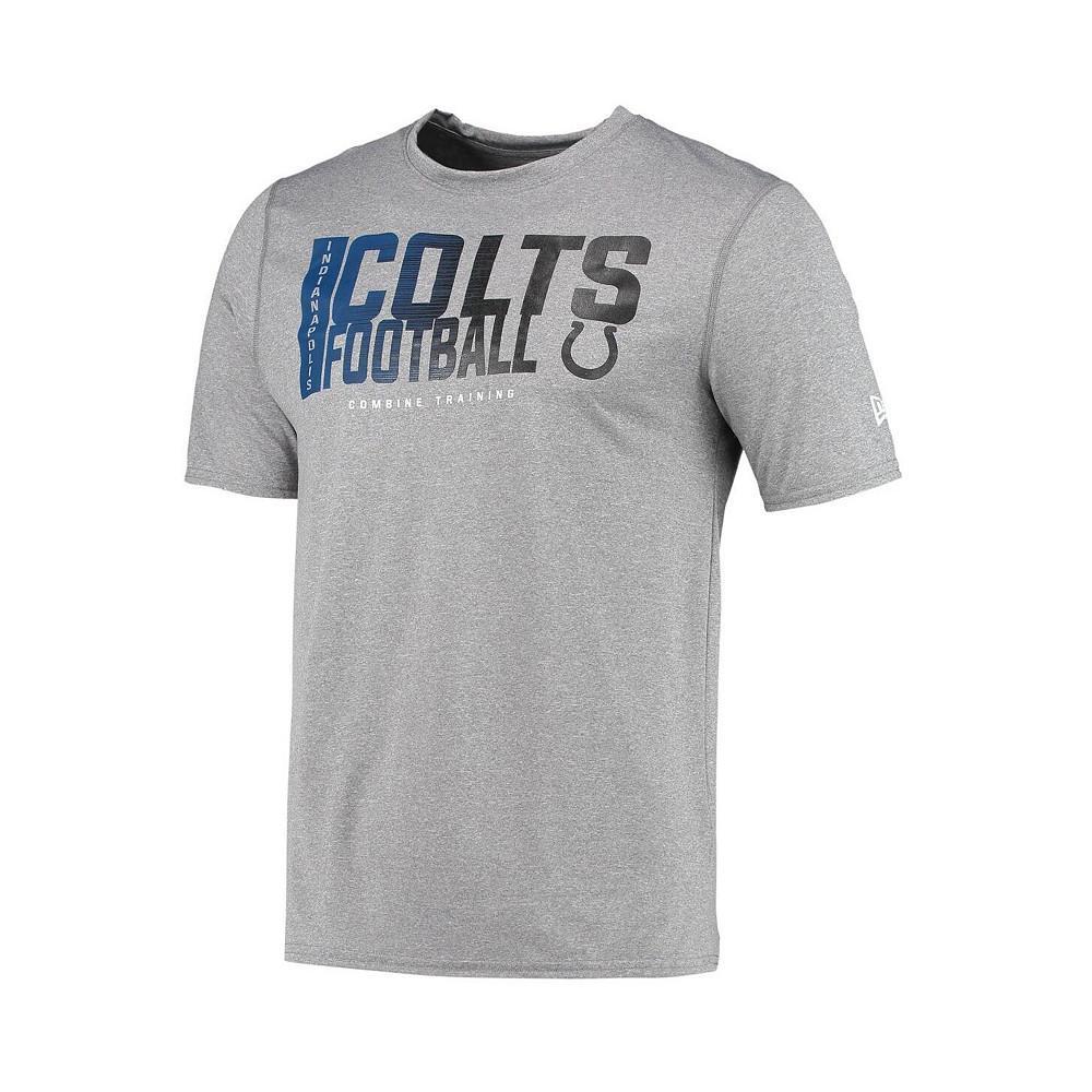 商品New Era|Men's Heathered Gray Indianapolis Colts Combine Authentic Game On T-shirt,价格¥225,第4张图片详细描述