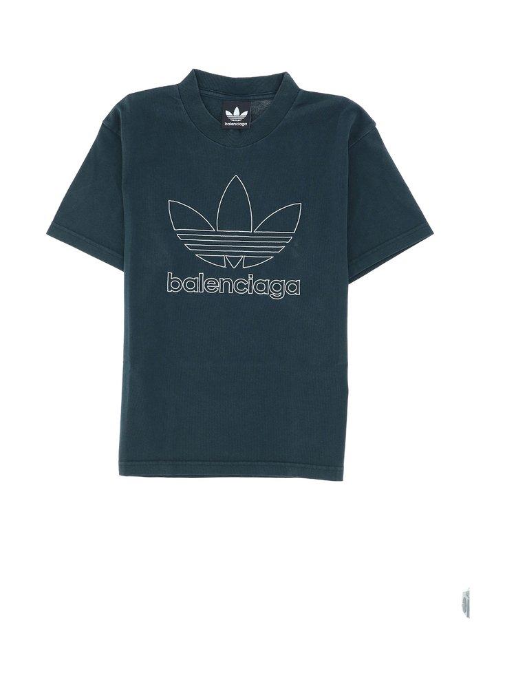 Balenciaga Kids X Adidas Logo Printed Crewneck T-Shirt商品第1张图片规格展示