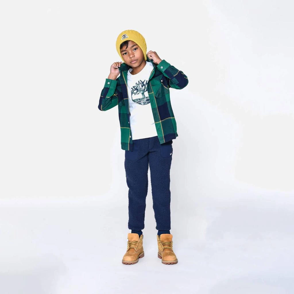 商品Timberland|Timberland Kids’ Cotton-Flannel Check Shirt,价格¥237,第2张图片详细描述