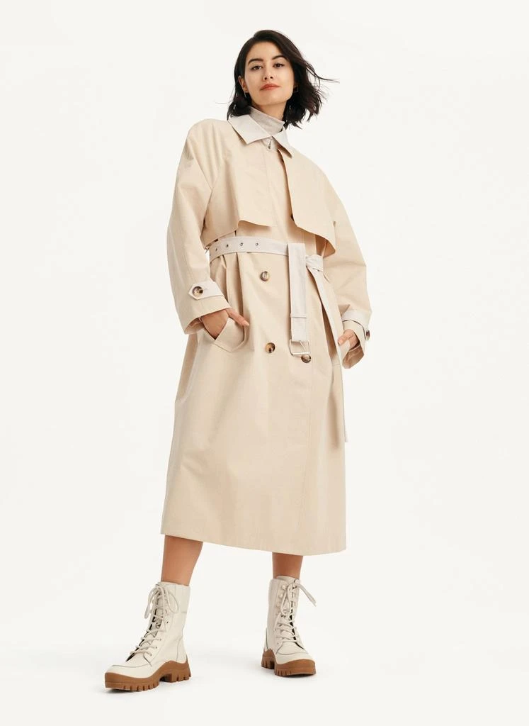 商品DKNY|Colorblocked Crinkle Trench,价格¥1436,第2张图片详细描述