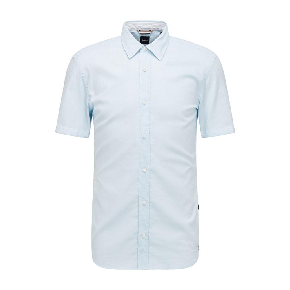 商品Hugo Boss|BOSS Men's Slim-Fit Short-Sleeved Shirt,价格¥714,第5张图片详细描述