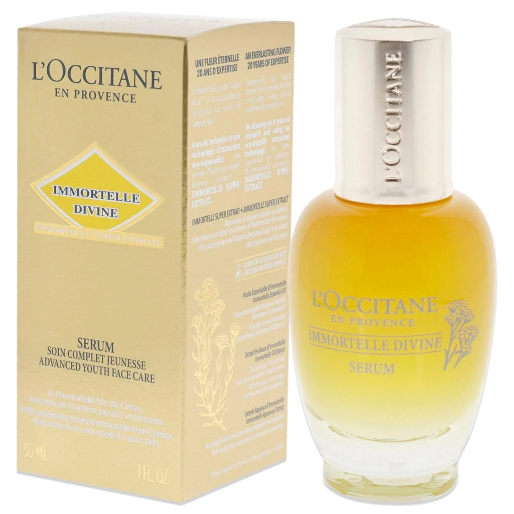 商品L'Occitane|Immortelle Divine Serum - Advanced Youth Face Care by  for Unisex - 1 oz Serum,价格¥661,第4张图片详细描述