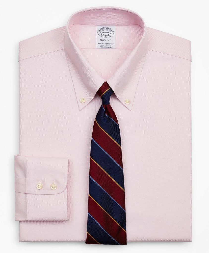 商品Brooks Brothers|Stretch Regent Regular-Fit Dress Shirt, Non-Iron Royal Oxford Button-Down Collar,价格¥521,第1张图片