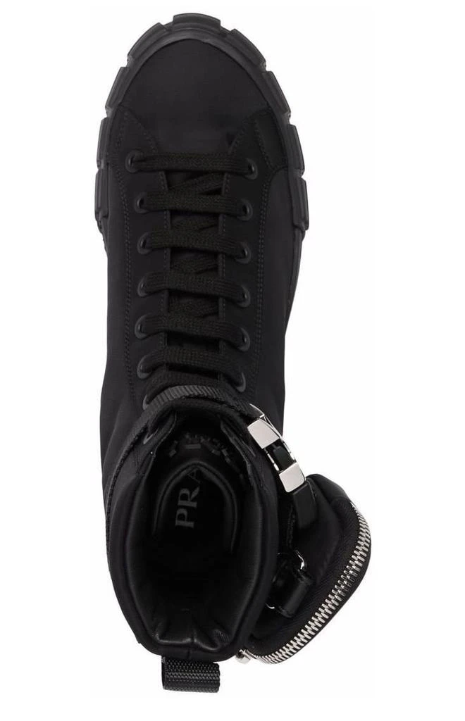 商品Prada|Prada Cassetta Wheel High-Top Sneakers,价格¥4752,第4张图片详细描述