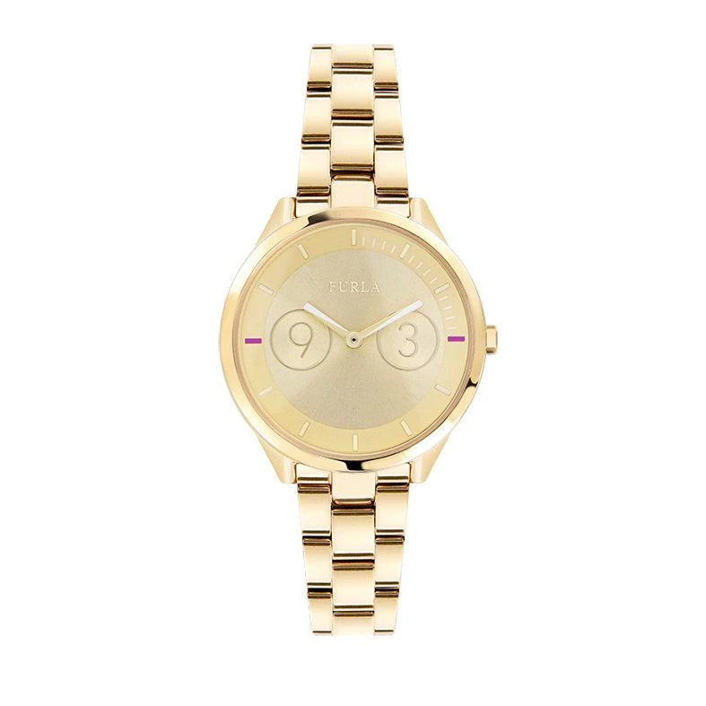 商品Furla|Women's Metropolis Gold Dial Stainless Steel Watch,价格¥1663,第1张图片