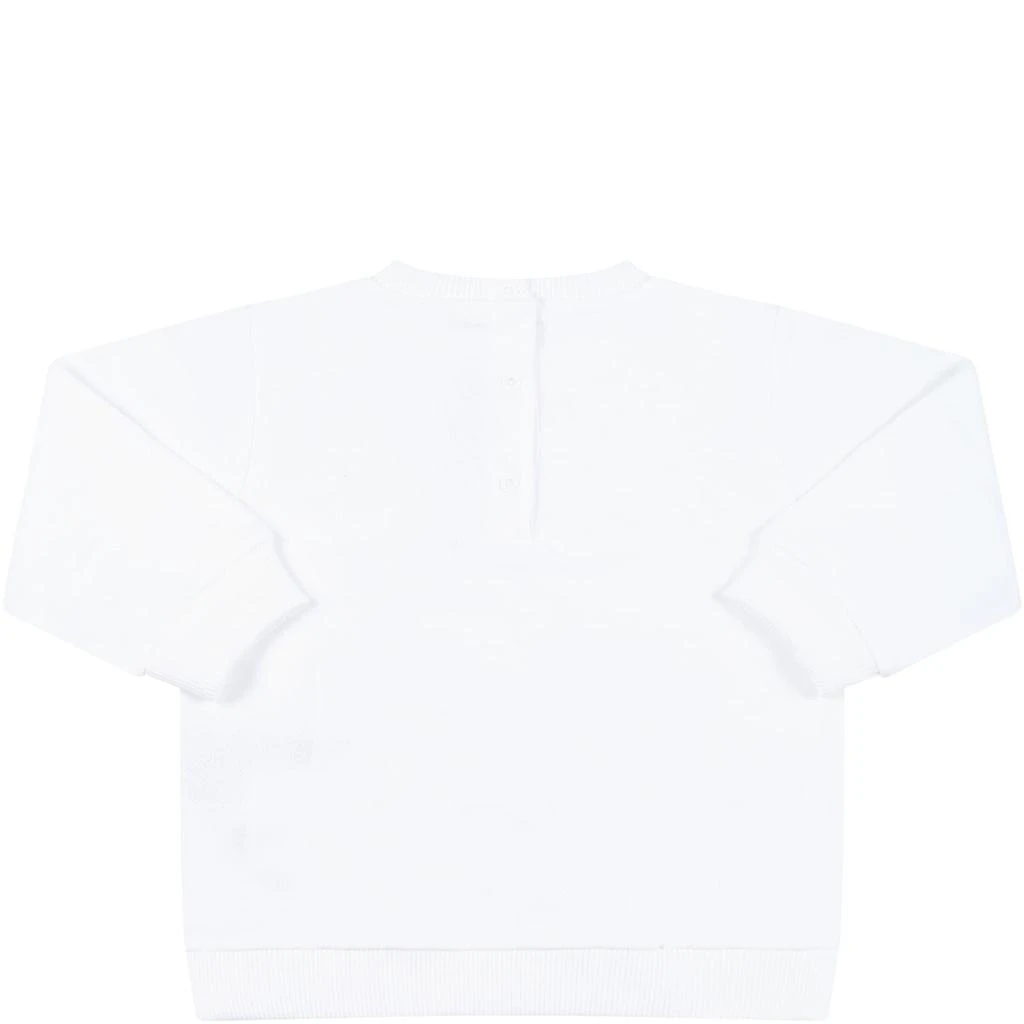 商品Balmain|White Sweatshirt For Babies With Colorful Logo,价格¥1361,第2张图片详细描述