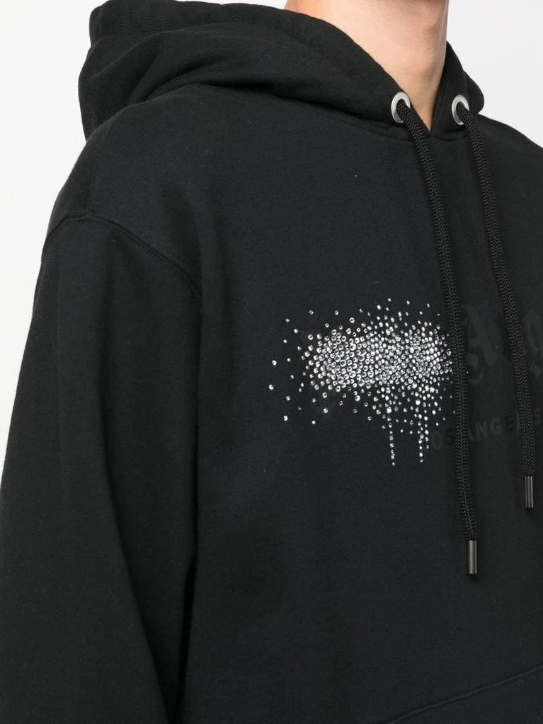 商品Palm Angels|PALM ANGELS Rhinestone Sprayed Hoodie Sweater,价格¥3364,第5张图片详细描述