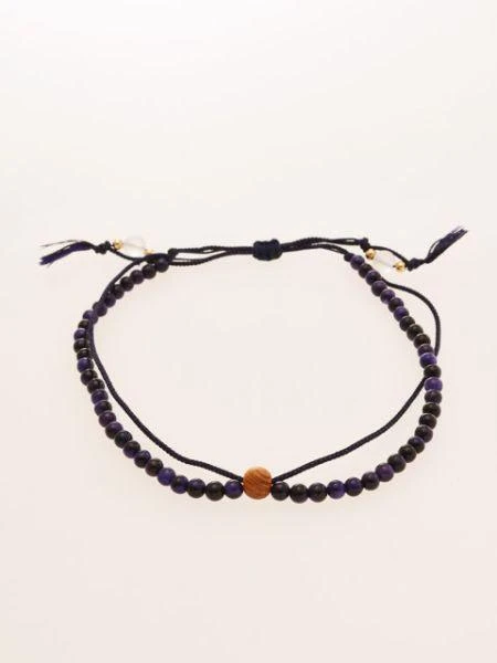商品岩座|Silk String KUMIHIMO Braid Anklet Purple Tiger Eye,价格¥156,第2张图片详细描述