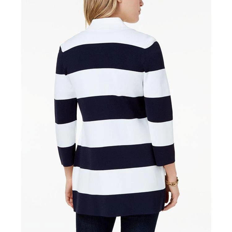 商品Tommy Hilfiger|Striped Double-Breasted Knit Jacket, Created for Macy's,价格¥447,第2张图片详细描述