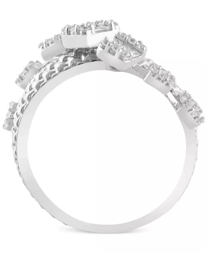 商品Macy's|Diamond Round & Baguette Crossover Statement Ring (3/4 ct. tw) in 14k White or Yellow Gold,价格¥8974,第4张图片详细描述