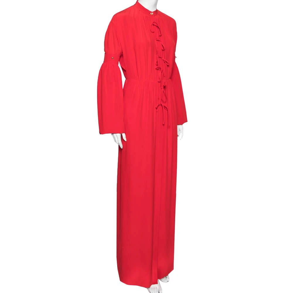 商品[二手商品] Burberry|Burberry Red Silk Button Down Maxi Dress S,价格¥3651,第2张图片详细描述