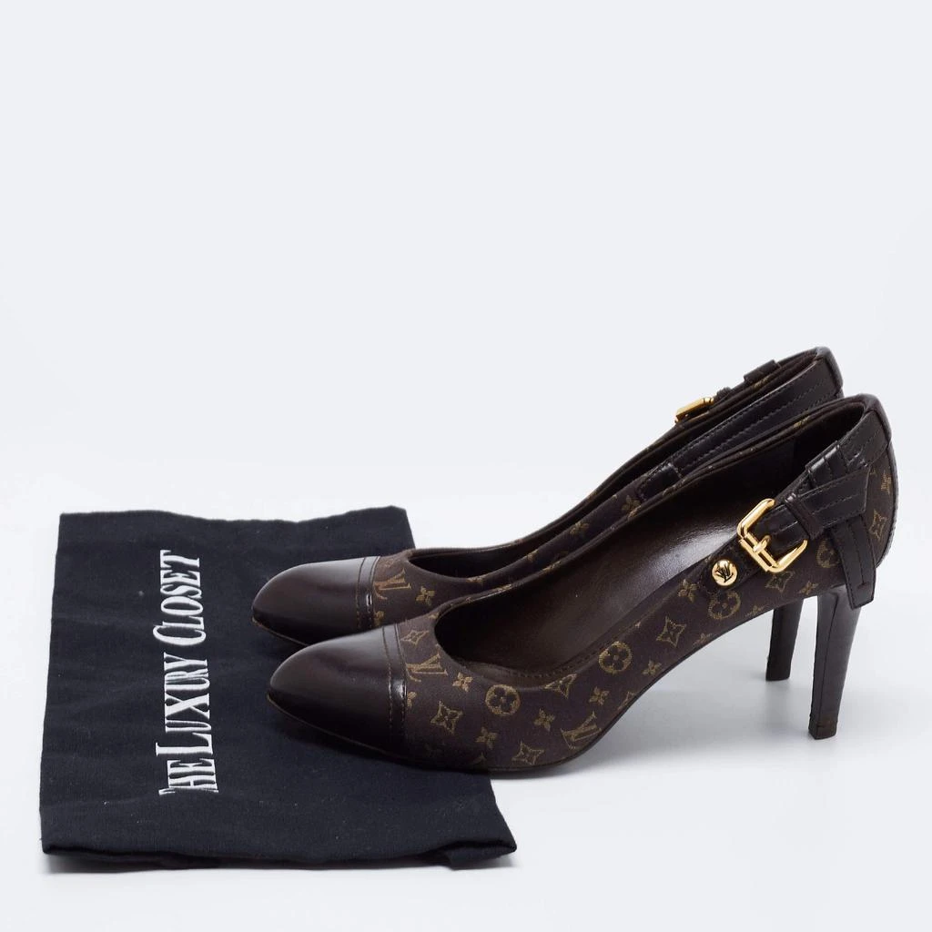Louis Vuitton Brown Monogram Canvas and Leather Idylle Cap Toe Pumps Size 36.5 商品
