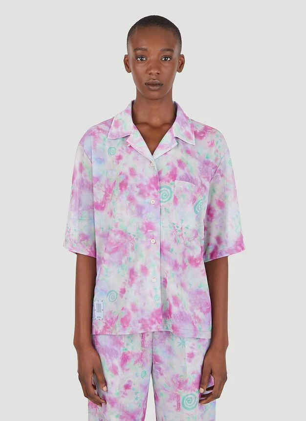 商品Alexander McQueen|Tie Dye Hawaiian Shirt in Purple,价格¥765,第1张图片