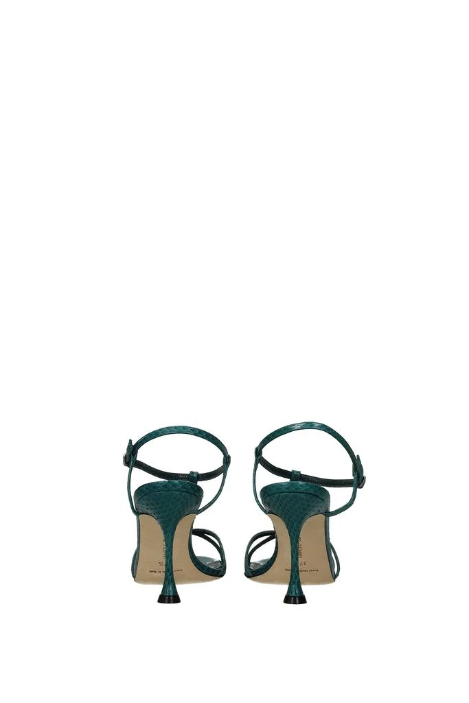 商品Manolo Blahnik|Sandals Leather Snake Green Turquoise,价格¥3349,第5张图片详细描述