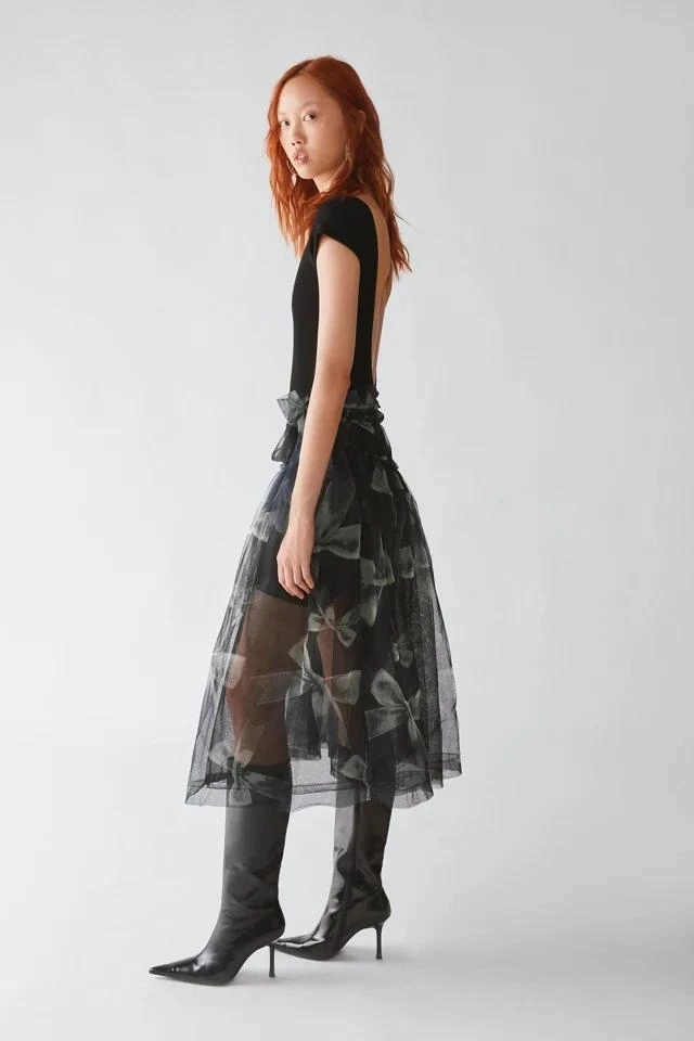 商品Urban Outfitters|UO Brielle Sheer Midi Skirt,价格¥332,第3张图片详细描述