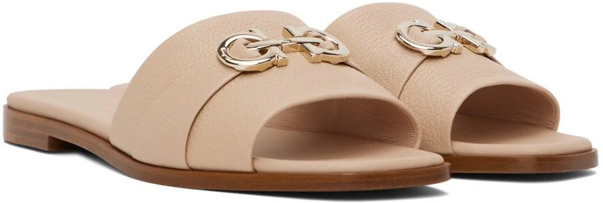 商品Salvatore Ferragamo|Beige Gancini Flat Sandals,价格¥2969,第4张图片详细描述