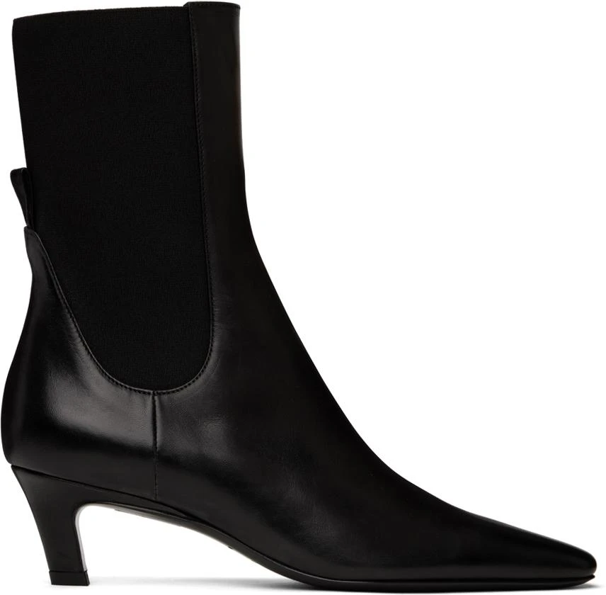 商品Totême|Black 'The Mid Heel' Boots,价格¥5314,第1张图片