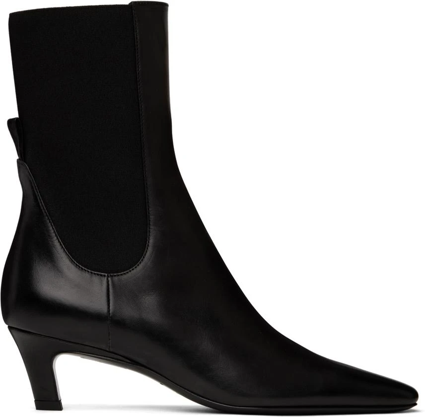 商品Totême|Black 'The Mid Heel' Boots,价格¥6292,第1张图片