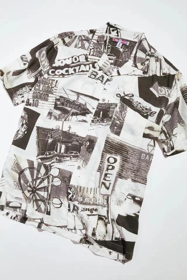 商品Urban Outfitters|UO Dive Bar Print Camp Shirt,价格¥189,第5张图片详细描述