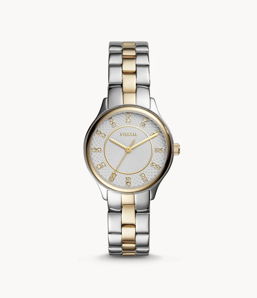 商品Fossil|Fossil Women's Modern Sophisticate Three-Hand, Two-Tone Stainless Steel Watch,价格¥448,第1张图片