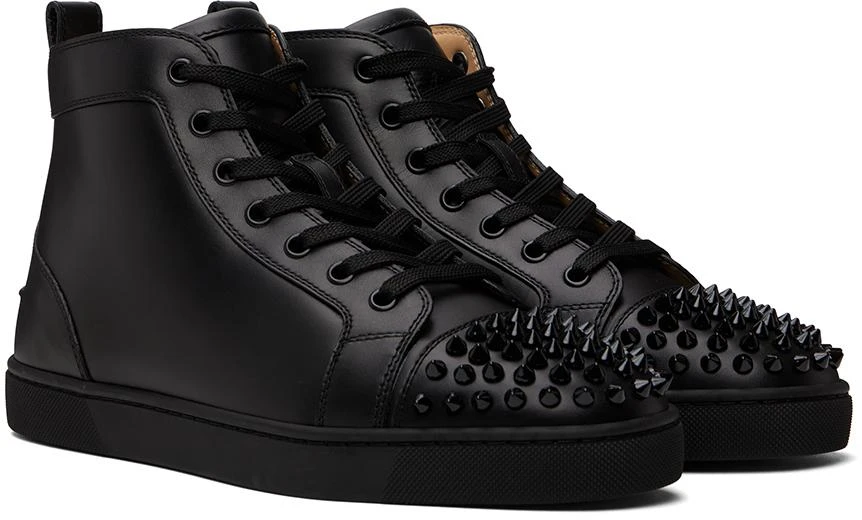 商品Christian Louboutin|Black Lou Spikes Sneakers,价格¥7528,第4张图片详细描述