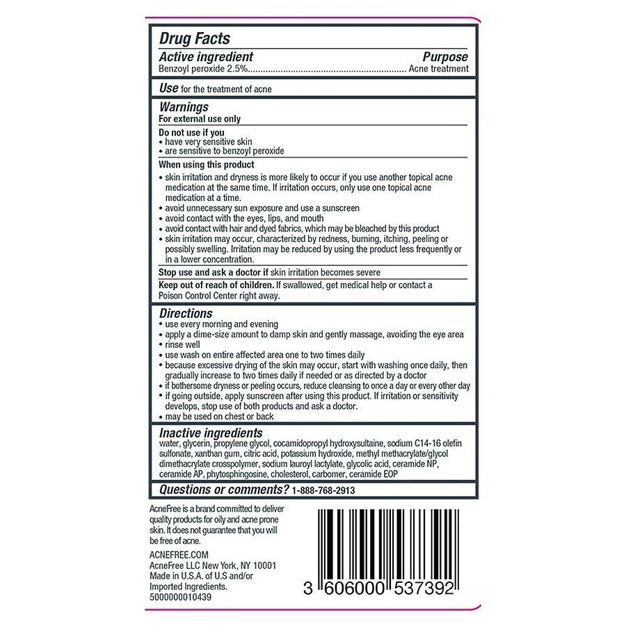 商品AcneFree|Oil-Free Acne Face Cleanser,价格¥42,第2张图片详细描述