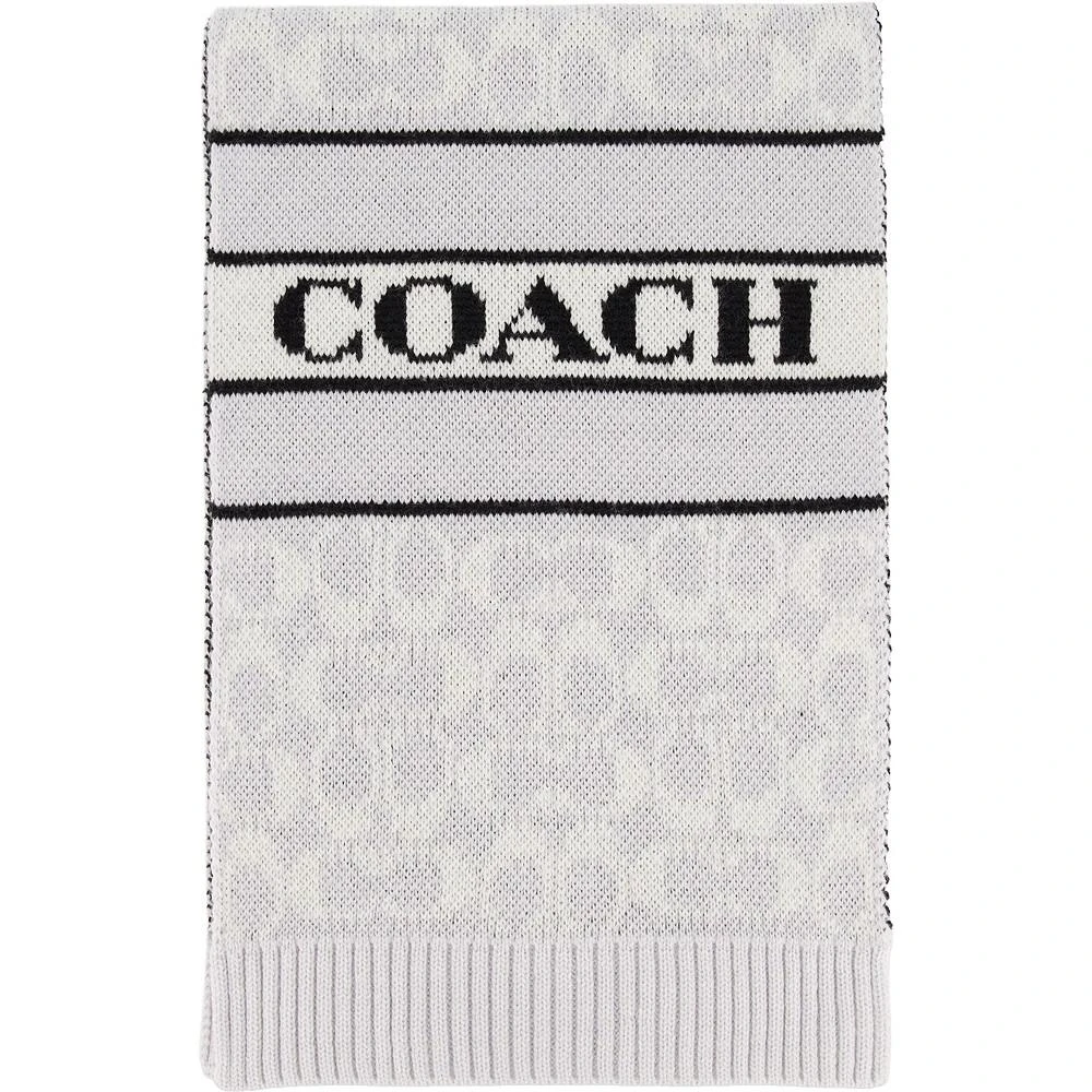 商品Coach|Women's Signature Logo Wool-Blend Rib Knit Scarf,价格¥721,第3张图片详细描述