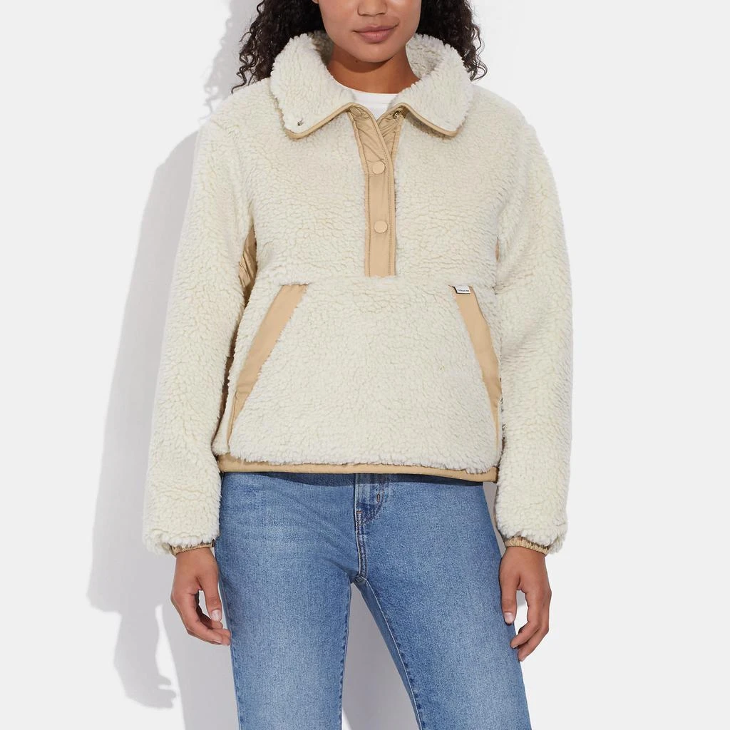 商品Coach|Coach Outlet Sherpa Pull Over In Recycled Polyester,价格¥1461,第3张图片详细描述