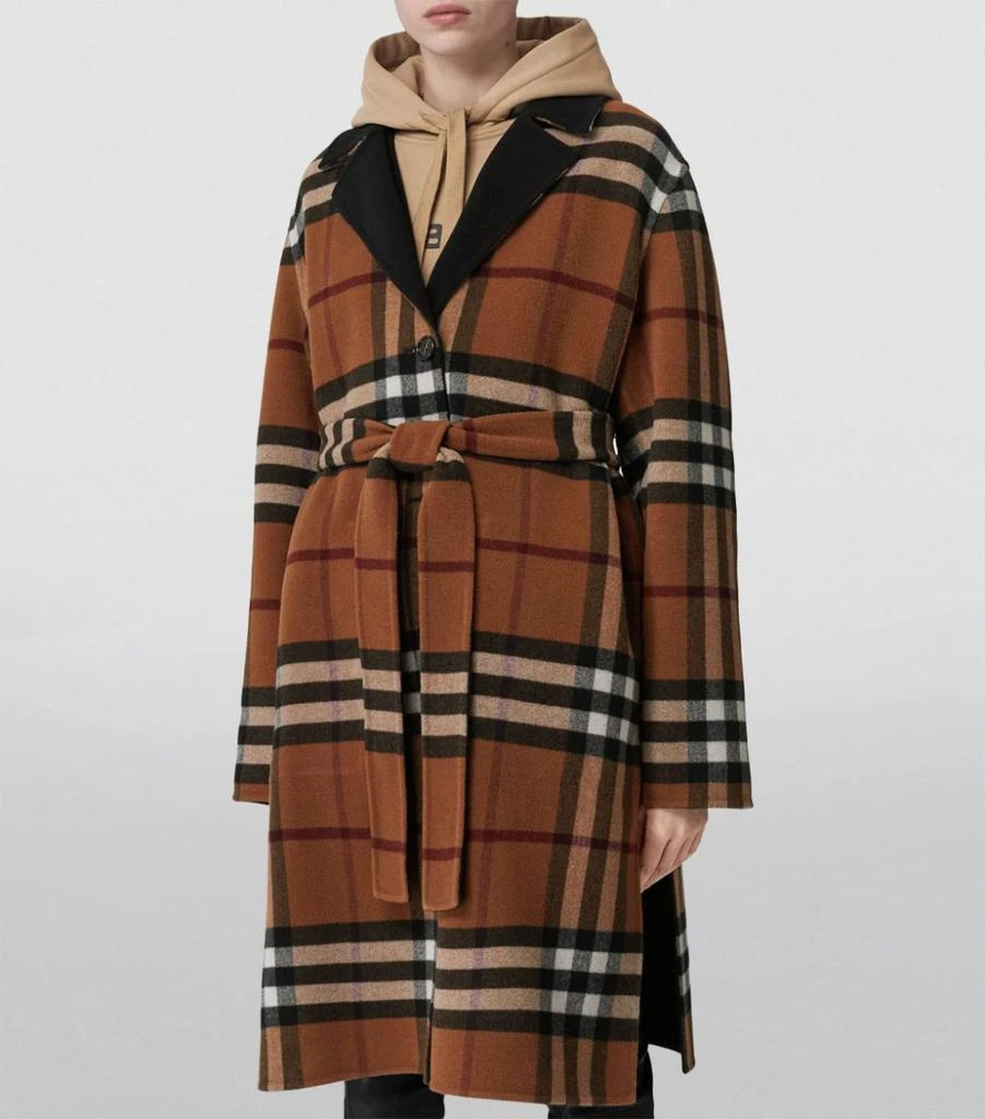 商品Burberry|Wool Reversible Check Coat,价格¥27063,第3张图片详细描述