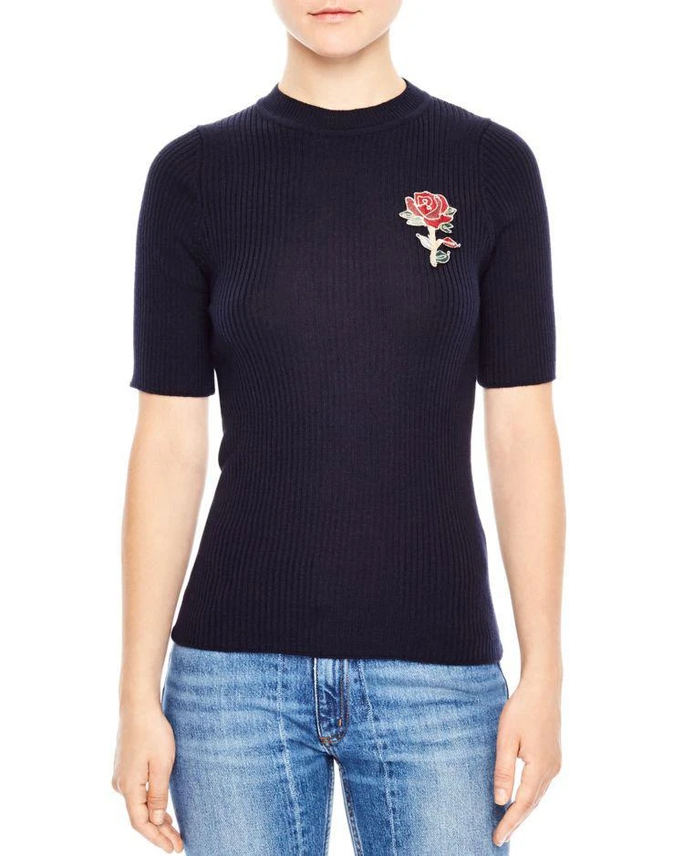 商品Sandro|Patty Ribbed Sweater ,价格¥779,第1张图片