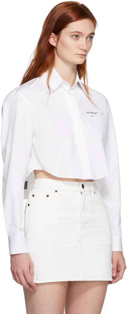 商品Off-White|White Basic Crop Shirt,价格¥2817,第2张图片详细描述